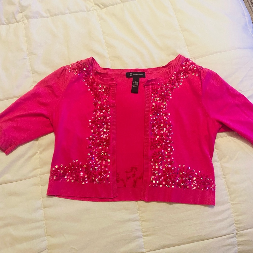 Hot pink, lightweight shrug